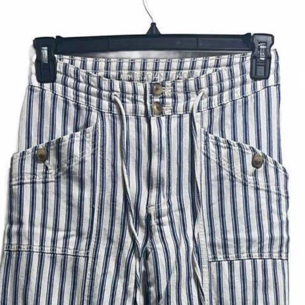 American Eagle Stylish Striped Summer Beachy Pants Size 0